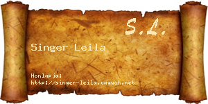 Singer Leila névjegykártya